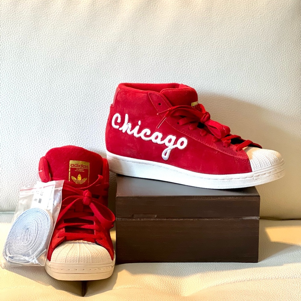 **NWT** Adidas Originals Pro Model “Chicago” Red White Shoes FV4485 MEN SIZE 5.5